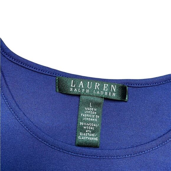 LAUREN RALPH LAUREN Sleeveless Top Blue Size Large - Picture 3 of 3